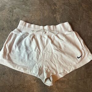 Nike Women's phoenix fleece white shorts